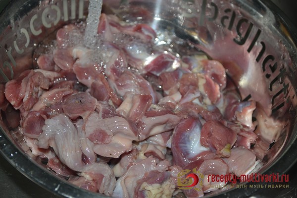 Вкусные тушеные куриные желудки в мультиварке – простой пошаговый рецепт приготовления с фото