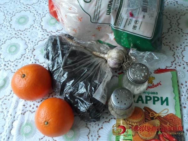 Тушеная курица с апельсинами в мультиварке – кулинарный рецепт